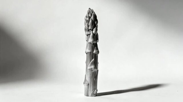 A sculpture rotates on a table with shadows moving across it