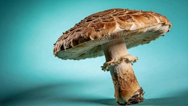 A sequence of mushroom photographs from different angles