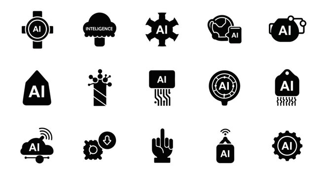 Set of Artificial Intelligence Icons