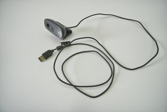 Suzano, Sao Paulo - Brazil - february 17, 2026: Complete disassembly of a USB webcam revealing its components