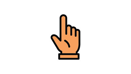 Fototapeta premium A stylized graphic of an index finger pointing upward