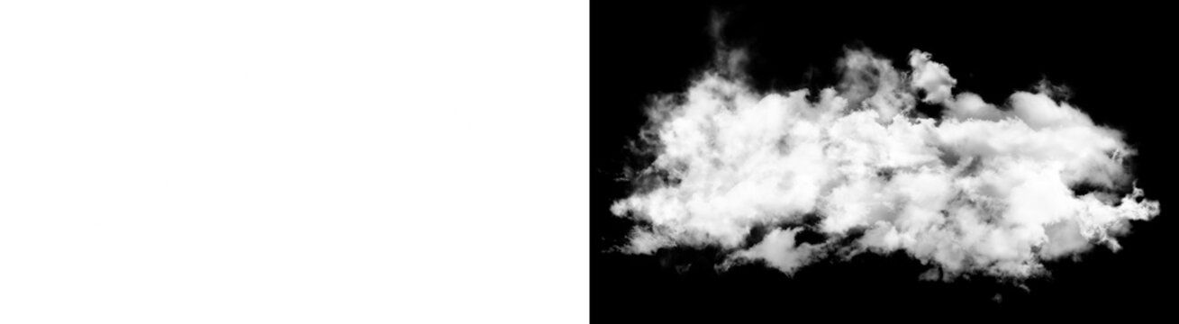 PNG image of&nbsp;White fluffy cloud or dense smoke element isolated for various design projects and creative overlay compositions on transparent background. on transparent background