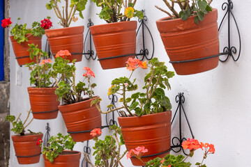 Peru, Cusco, historic colorful colonial buildings and architecture of San Blas district of artisans