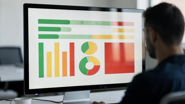 User manually verifying AIsuggested sentiment tags on a dashboard with main focus on the screen displaying colorcoded sentiment metrics.