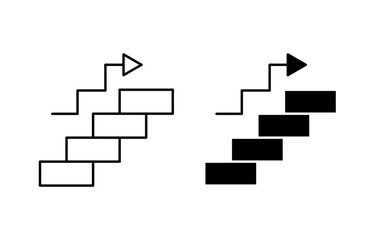 Obraz premium Next steps icon with editable stroke. Black solid icons