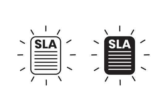 SLA icon with editable stroke. Black solid icons