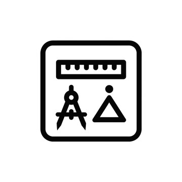 Vector Illustration of Math and Compass Symbols
