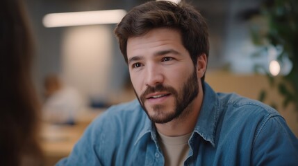 Obraz premium Co-founder equity renegotiation, contribution imbalance addressed honestly, difficult conversation happening constructively, fairness sought by both parties, ideal for partnership adjustments and