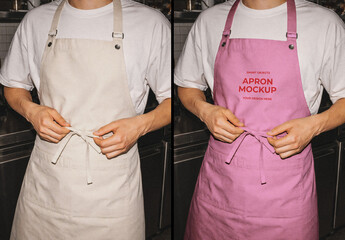 Chefs Apron in Kitchen Mockup