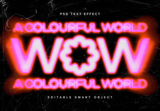 Pink Dissolving Text Effect Mockup