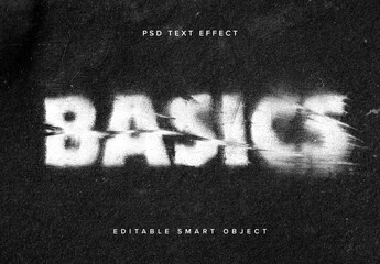 Disintegrating Grunge Text Effect Mockup