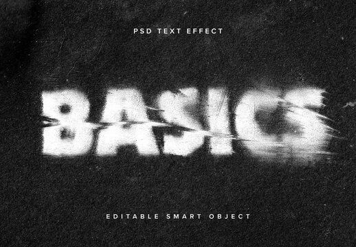 Disintegrating Grunge Text Effect Mockup