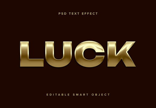 Metallic Gold Text Effect Mockup