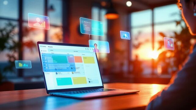 User Engages With Interactive Calendar In Comfortable Workspace Setting