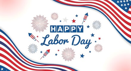 Obraz premium Happy labor day celebrations and deals end of summer fun