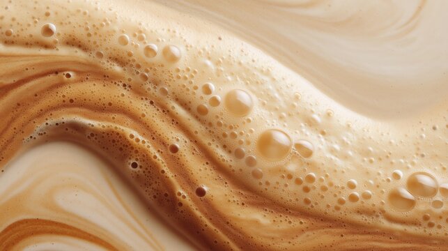 Growth and Continuous Learning visualized through swirling coffee and milk textures, symbolizing professional development and career momentum in a warm, inviting abstract background for business brand