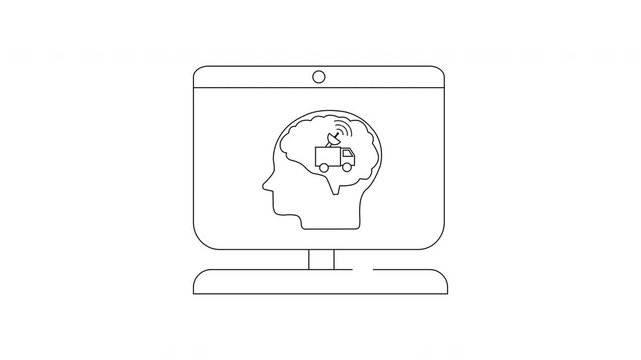 Artificial Intelligence on Computer Screen - Concept and Design.