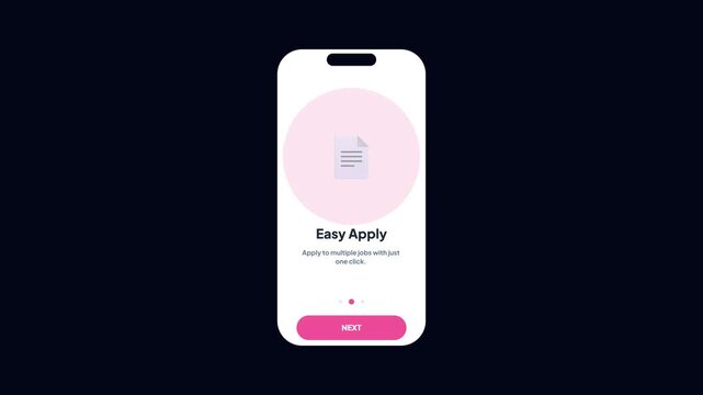 SEO-Rich Title: Job Search App Onboarding UI Screens, Career Finder and Recruitment Platform Interface, Mobile App Animation, Vertical 2K Design