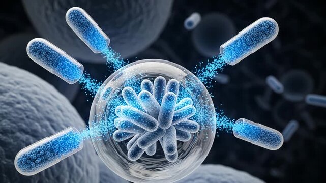 Microscopic Wonders: A detailed close-up of microorganisms reveals the intricate beauty of scientific innovation.