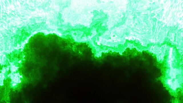 Abstract green marble ink texture with organic fluid waves and dark contrast
