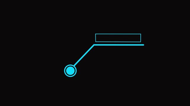 Hud callout rectangle text box animation, scoreboard, modern technologies. Digital download progress or status bar of the digital interface head-up display.black background visuals.4k video animation.