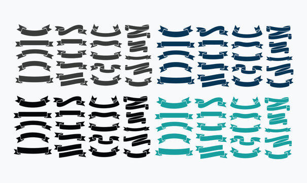 Vintage Ribbon Banners Set Vector Illustration for Retro Labels Badges and Graphic Design Elements