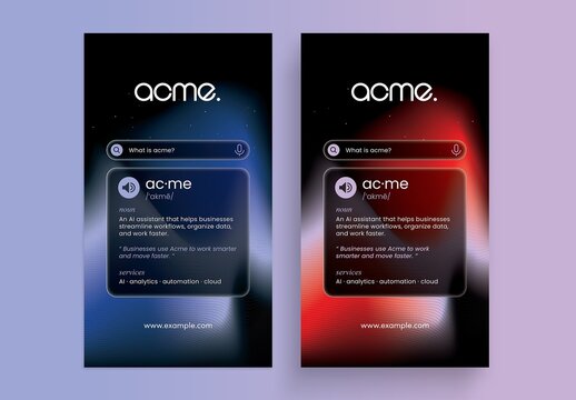 Search Suggestion Ad Concept Template, AI startup promo poster, digital billboard banner layout