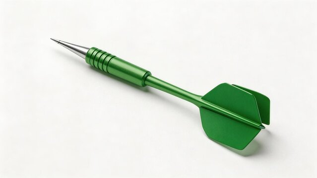 Green dart on white background