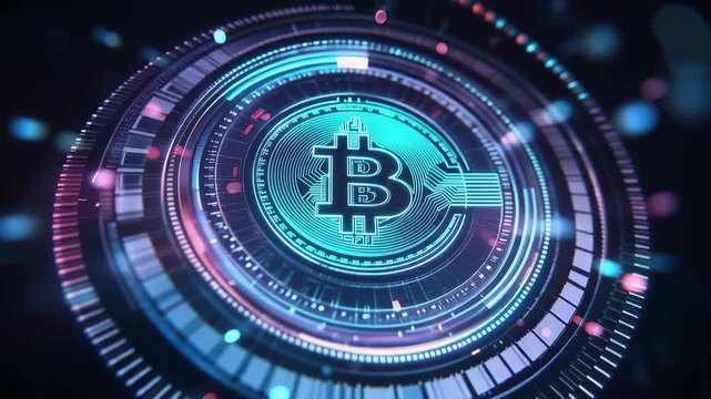 Visual representation of an abstract digital hologram showcasing decentralized finance concepts with vibrant colors and intricate patterns for modern financial technology enthusiasts