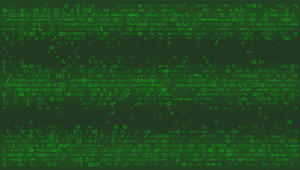 Obraz premium Horizontal Data Strata - Layered Binary Streams and Linear Digital Architecture