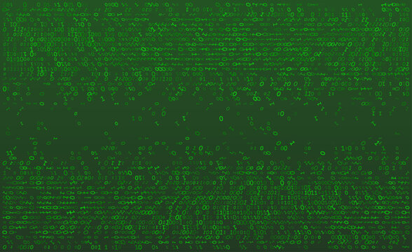 Linear Void - A Fragmented Horizontal Distribution of Binary Code and Digital Noise