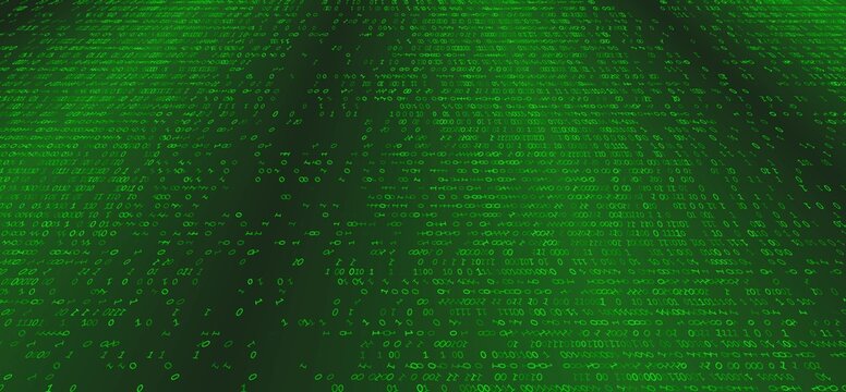 Digital Entropy - A Fragmented Horizontal Array of Binary Logic and Scattered Data Packets. Perspective.