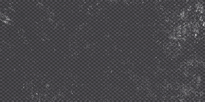Vintage film filter overlay with dust and scratches. Grunge vector texture for retro photo effects, video overlays, or distressed design elements. Transparent background for easy layering.
