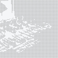 Fototapeta premium Abstract Halftone Dither Pixelated Bitmap Dotted Pattern Background Texture Overlay Digital Art Graphic