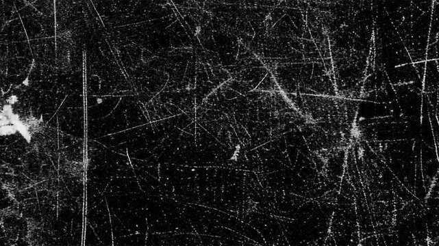 Dark Film Dust Texture with Heavy Particles and Vertical Lines, Cinematic Overlay Background for Video Editing and Vintage Visual Effects