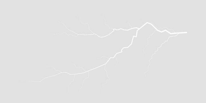 Dramatic white lightning electric flash storm energy sky. 