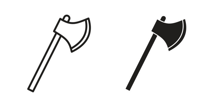 Axe icon set concept vector graphics for web UI
