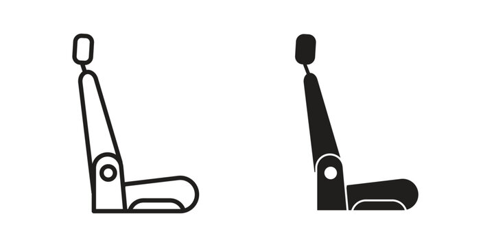 Car seat icon set concept vector graphics for web UI