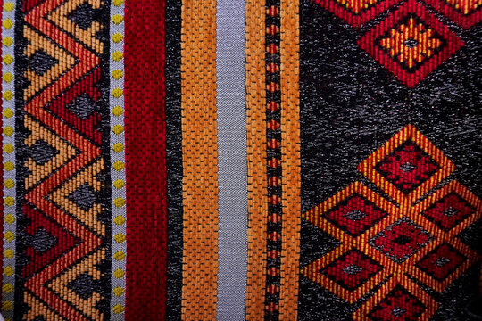 Texture and color of Moroccan fabric