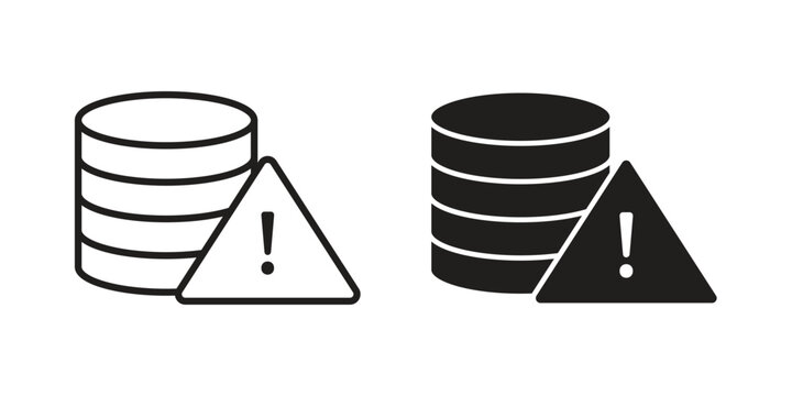 Data loss icon set concept vector graphics for web UI