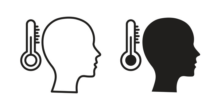 Fever icon set concept vector graphics for web UI