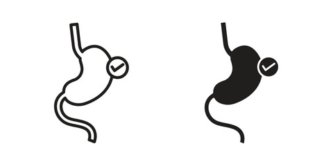 Fototapeta premium Good digestion icon set concept vector graphics for web UI