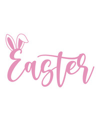 Fototapeta premium Easter typography clip art design on plain white transparent isolated background for card, shirt, hoodie, sweatshirt, apparel, tag, mug, icon, poster or badge