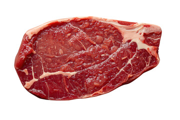 Fototapeta premium Raw beef ribeye steak cut, fresh red meat with marbling, prime muscle food for cooking, transparent background