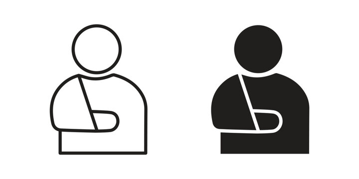 Injury icon set concept vector graphics for web UI