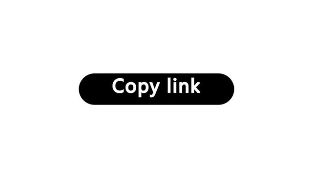 Click on copy link button with computer arrow cursor, Button Click or press copy link button on transparent background. Perfect for vlog assets. animation template for video editing 4k alpha channel