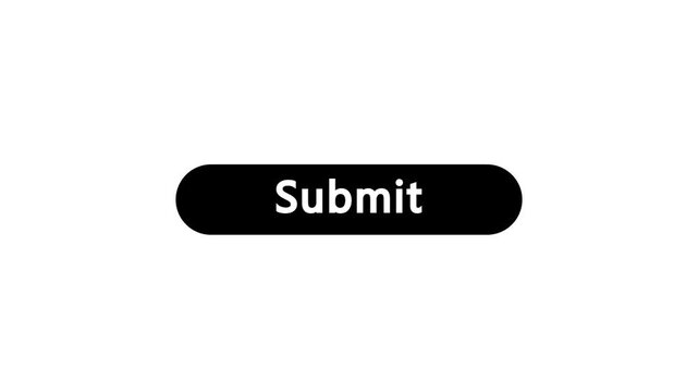 Click on submit button with computer arrow cursor, Button Click or press submit button on transparent background. Perfect for vlog assets. animation template for video editing 4k alpha channel