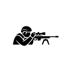 Obraz premium Precision Infantry Sniper Marksman Icon