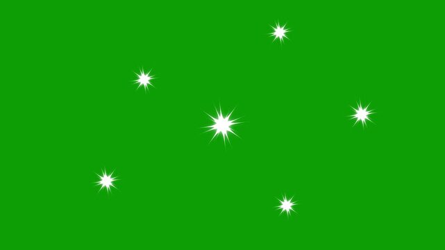 star light effect, twinkle star glitter sparkle, sparkling stars shine animation, blinking cartoon stars, star sparkle vector doodles, retro shine movement, twinkle flat star on green screen, 4k