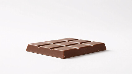 A classic milk chocolate bar, partially unwrapped to reveal textured rectangular segments, is presented in a bright yellow foil wrapper against a clean white background.